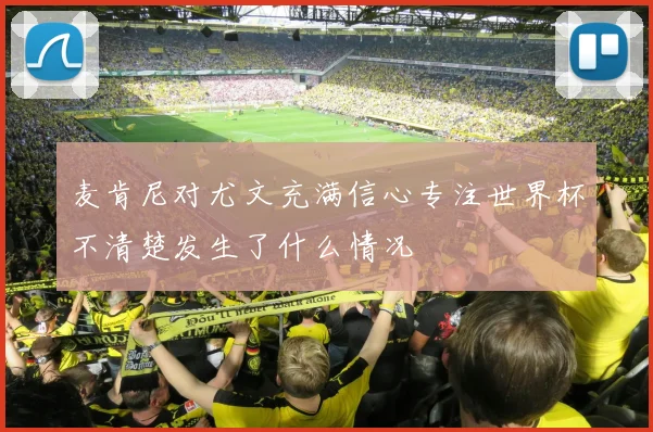 麦肯尼对尤文充满信心专注世界杯不清楚发生了什么情况
